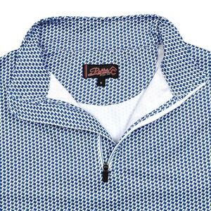 Rafter C Men's Geometric Texas 1/4 Zip Stretch (S) Pullover Cowboy Rodeo Outdoor